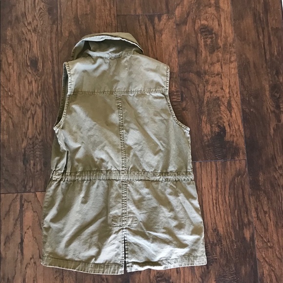 Green Utility Vest Jacket Cargo Army - Picture 2 of 2